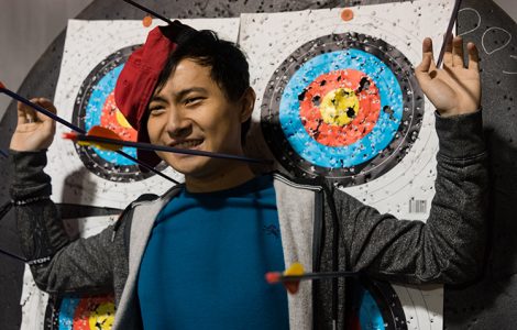 Medical student Matt Luo loves archery as a way to wind down.