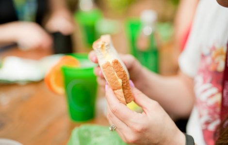 Close up of a classic Pimento Cheese sandwhich