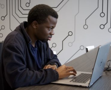 Computer science major Justin DeShong