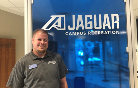 Bryan Waller standing in the Campus Recreation Center
